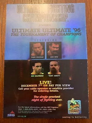 Topps Ufc 2010 Don Frye Vs Tank Abbott Fight Poster Review The Ultimate Ultimate • $2.19