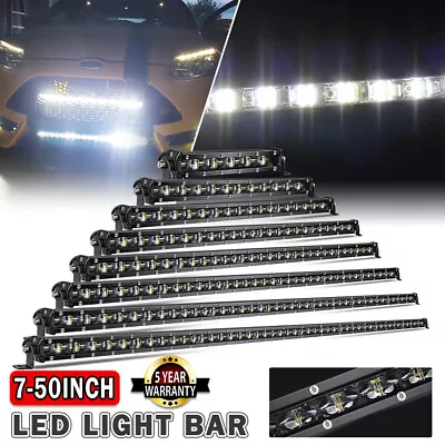 Slim 8 14 20 26 32 38 44 50  LED Light Bar Spot Fog Driving ATV SUV Offroad 4WD • $82.21