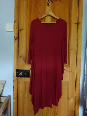 Yong Kim Berry Red Dress Size 12 • £38