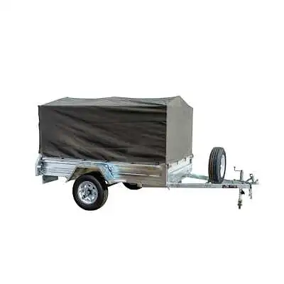 New Gpt Caged 7x5 600mm Trailer Cover Green/grey Woven Canvas • $400