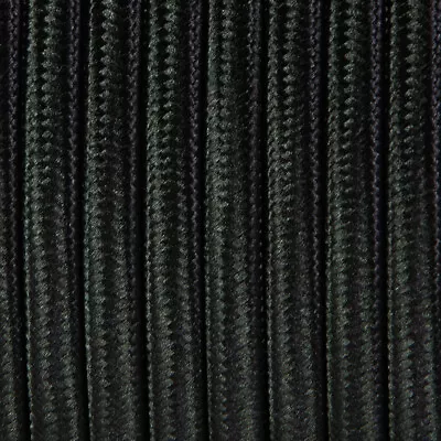 Black Parallel (Flat) Rayon Cloth Covered Wire - Antique Lamp Cord - UL Listed • $1.36