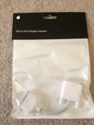 NEW • Genuine Apple DVI To VGA Display Adapter • Convert Video Connections • $10.99