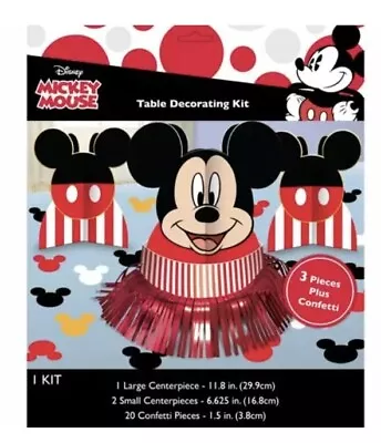 New Disney Mickey Mouse Birthday Table Decorating Kit 23 Pc Confetti Kit Party • $5.51