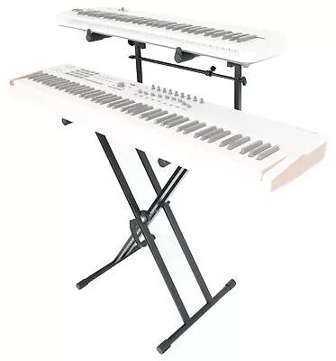 Rockville RKS42X 2-Tier X-Stand Keyboard Or DJ Stand W Quick Release Mechanism! • $58.07