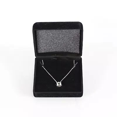 WHITE GOLD 375 9ct Pendant W/ 4 X0.02ct Diamonds & CZ - BSP • £49.99