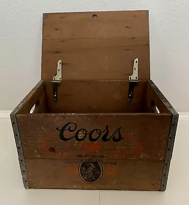 RARE Vintage Coors Hinged Wood Beer Crate / Box Approx. 18 X12 X12  • $89