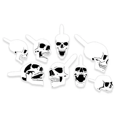 Custom Shop Airbrush Stencil Mini Skull Design Set #9 8 Reusable Art Templates • $16.99