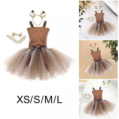 Baby Toddler Girls Giraffe Tutu Dress Costume Animal Xmas Halloween Dress Up • £14.50