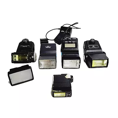 Vivitar Thyristor Flash 5 Piece Lot 285HV Zoom Auto 3700 5600 Vintage UNTESTED • $29.40