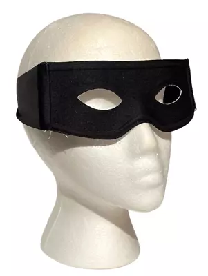 BLACK ZORRO EYE MASK Half Lone Ranger Bandit Super Hero Man Costume Masquerade • $7.49