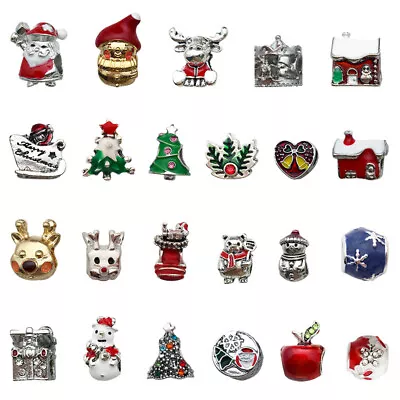6pcs/lot Christmas Snow Elk Charm Pendants Accessories For DIY Jewelry Making • $3.32