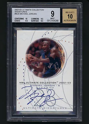 2002 UD Ultimate Signatures Michael Jordan Auto Card BGS 9 Mint/Auto 10 Wizards • $6999.99