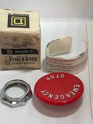 Square D 9001k17r05 Emergency Stop Button 2-1/4  Mushroom Marked E Stop  Nib • $15.99