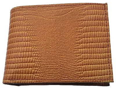 AG Wallets Snake Skin Design Embossed Mens Leather Billfold • $15.49