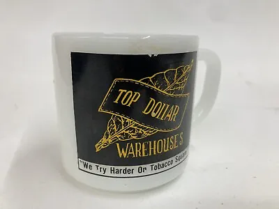 Federal Glass Top Dollar Warehouse Tobacco Advertising Coffee Mug Maysville KY • $6