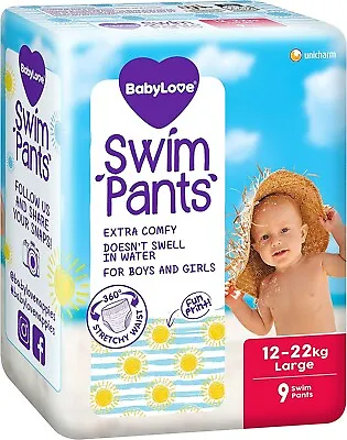 $49.99 • Buy BabyLove Swim Nappy Pants Large 12-22kg 3 Pack X 9-Au
