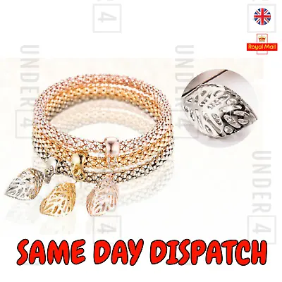 £3.10 • Buy 3 Set Bracelet Ladies Women Silver PlatedTwisted Rope Cuff Bangle Christmas XMAS