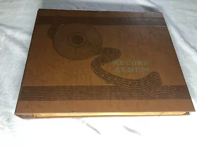 78 RPM Vintage 10  Record Storage Album Book Holder Folder 10 Pocket Brown • $43.88