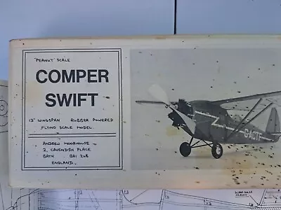 Vintage Peanut Scale Comper Swift Andrew Moorhouse Wood Aircraft Model Kit 70's! • $22.22