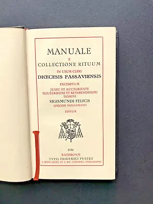 Rituum Manual. 1930 Regensbonae (# Breviarium Romanum) (# Missale Romanum) • $15.98