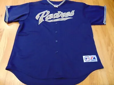 Vintage Majestic Mlb San Diego Padres Blue Jersey Size Xl • $41.84