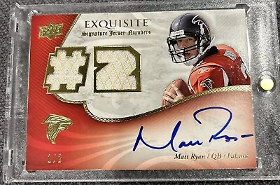 2008 UD EXQUISITE MATT RYAN RC AUTO PATCH #ESNMR 1/2 ****I Have Both Cards!!**** • $1