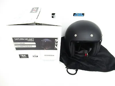 Z1R Saturn Motorcycle Helmet Open Face W Inner Sun Visor Flat/Matte Black Size M • $40.49