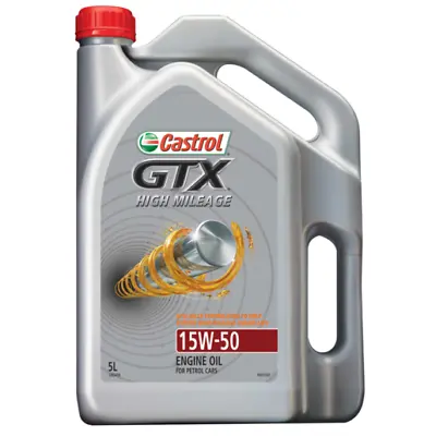 Castrol GTX High Mileage 15W-50 Engine Oil 5L - 3413802 • $59.99