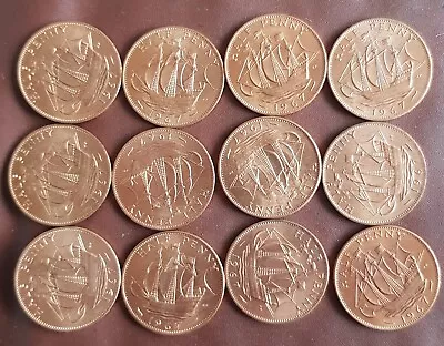12 Half Penny Coins - Shove Halfpenny Board Coins - Shove Ha'penny - Minted 1967 • £3.20