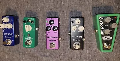 Mini-Pedal Guitar Effects Lot Of 5 - Mosky Mooer Mini Mod Moskey • $85