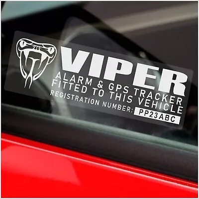 4 X Stickers VIPER PERSONALISED GPS Tracking Signs Device Security Alarm Tracker • $6.19