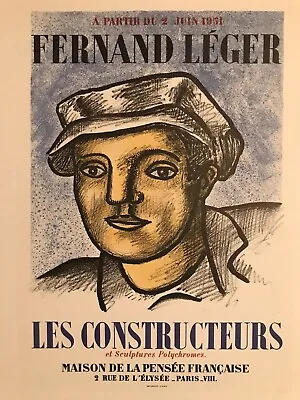 Fernand Leger Poster  Les Constructeurs  Original Mourlot Lithograph Rare • $45