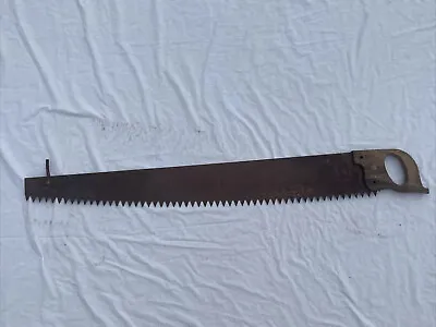 Antique 2 Man Crosscut Logging Saw Vintage Log Cutting Tool Vintage 48” • $40