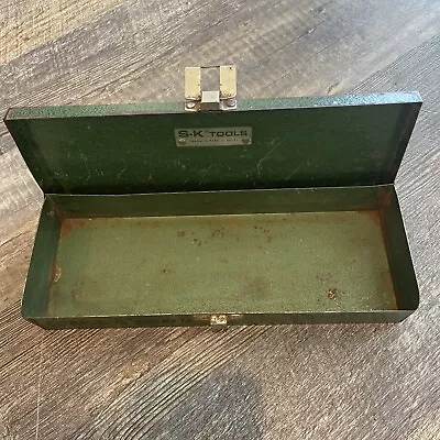 Old Vintage S-k Tools Empty Metal Socket Set Box Case 11” X 3-7/8” X 1-¾” • $20