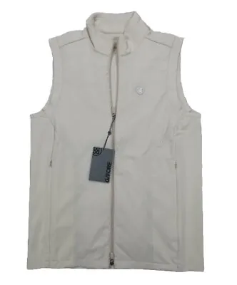 G/FORE Mens Small Full Zip Golf Water Wind Resistant Stone Vest G4MA23O49  $225 • $90