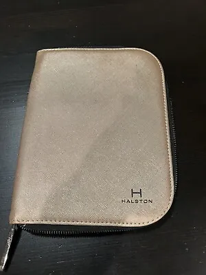 H By Halston Tan Zip Around Travel Jewelry Case Organizer • $8