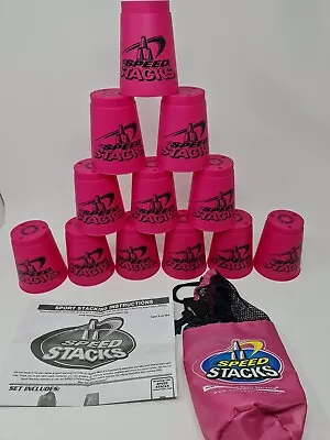 Speed Stackers WSSA Official Stacking Cups 12 Pink With Bag & Manual  • £14.99