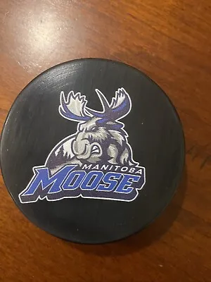 MANITOBA MOOSE AHL Hockey PUCK NEW Winnipeg Jets Farm Team Affiliate • $10