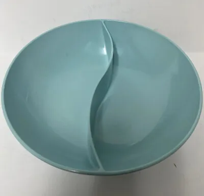 Vintage Windsor Melmac Turquoise Divided 9 1/2” Dish/Bowl 417-2 • $12.49