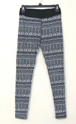 Pink Republic S Leggings Aztec Tribal Pattern Black White Full-length • $5