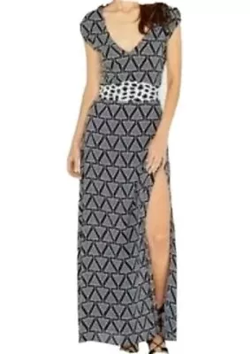 TALULAH Black & White Maxi Dress L 14 • $50