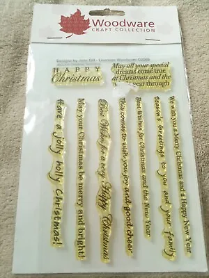£6 • Buy Woodware  Craft Collection Clear Stamps Christmas Sentiments New In Package