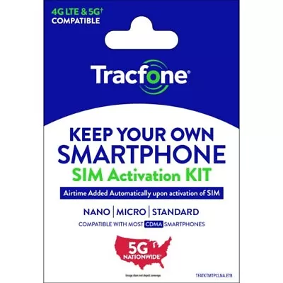 Tracfone  Triple Sim Mini 2ff Micro 3ff Nano 4ff • Gsm 4g Lte • 5g • $1.99