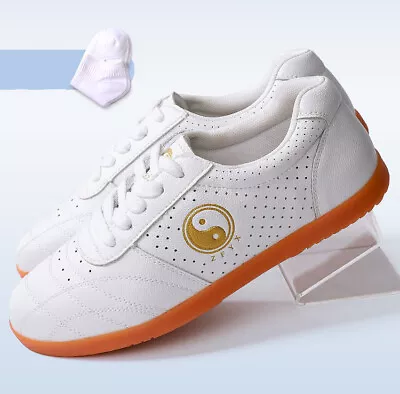 Summer Breathable Genuine Leather Kung Fu Tai Chi Shoes Martial Art Shoes • $43.99