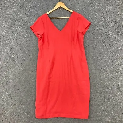 $54.95 • Buy NEW Seraphine Maternity Dress Womens Size 12 Coral Red Shift V-Neck 12534