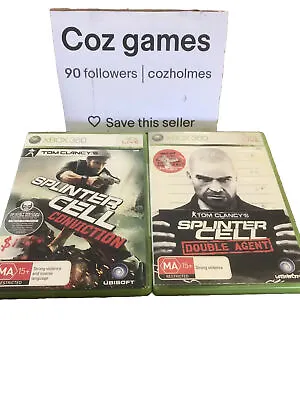 Tom Clancy’s Splinter Cell Conviction And Double Agent For The Xbox 360 Complete • $18