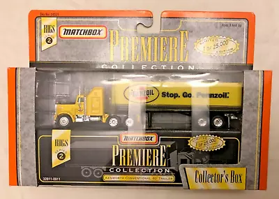 Matchbox Premiere Rigs/Series 2/Kenworth Conventional/Yellow Pennzoil - 1997 • $24.99