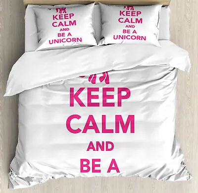 Keep Calm Duvet Cover Set Be A Unicorn Text • £32.99