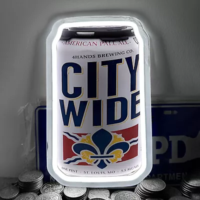 City Wide 4Hands Brewing Neon Sign Bar Club Party Shops Wall Decor LED 12 X7  H4 • $49.99