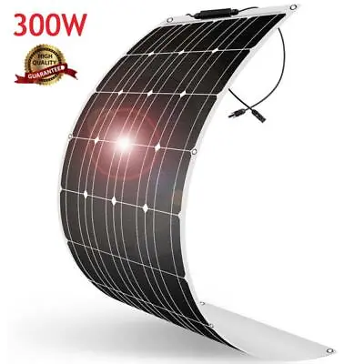 $120.99 • Buy 300W Watt Flexible Solar Panel 18V Battery Charger Kit For RV/Boat/Car/Home Hot